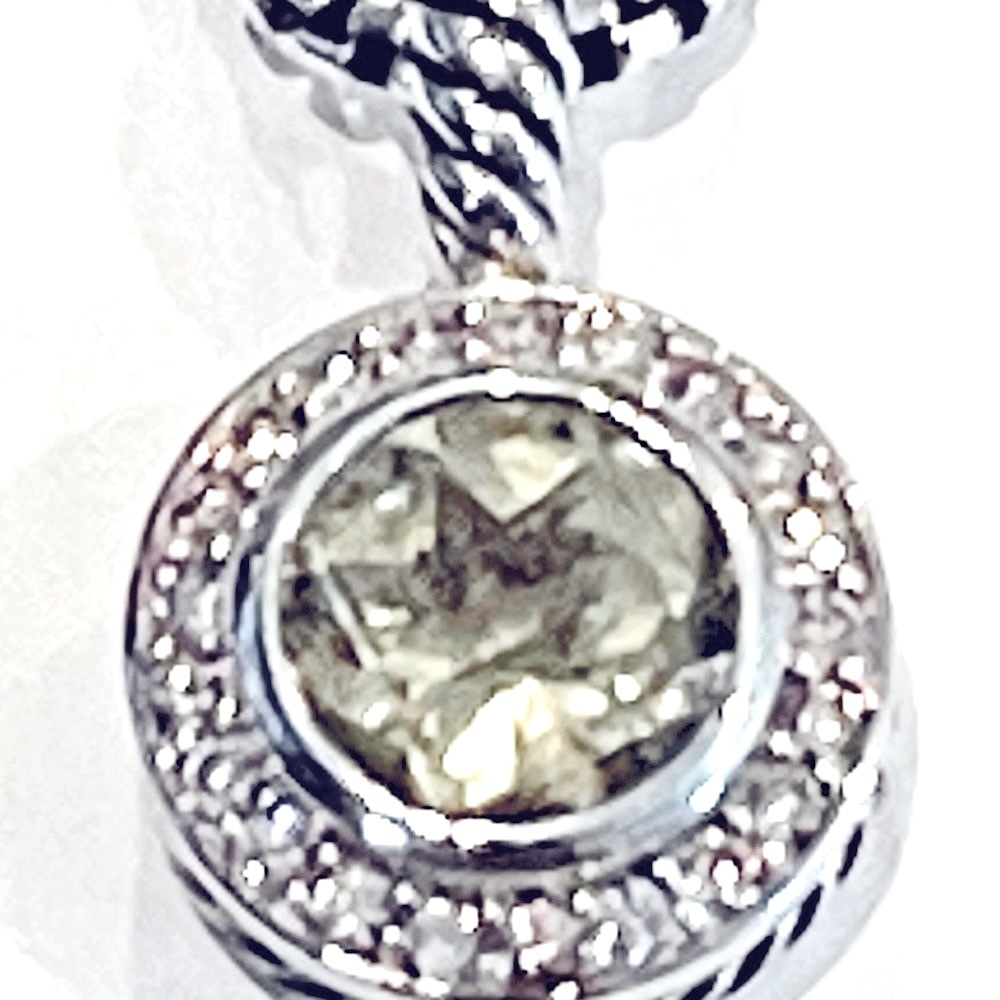 DAVID YURMAN Sterling Silver Lemon Citrine And Diamond Cerise Pendant - Picture 6 of 11